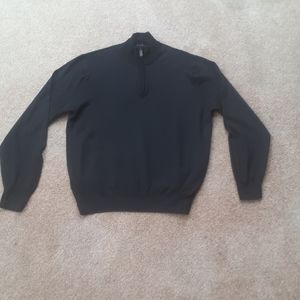 Joseph A. Bank 100% Merino Wool Zip Neck Sweater, VERY GENTLY Pre-Worn Condition